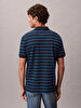 Erkek Striped Pique Polo T-shirt
