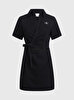 Kadın Short Sleeve Wrap Elbise