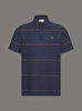 Erkek Cross Grain Stripe Polo T-shirt