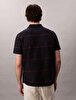 Erkek Cross Grain Stripe Polo T-shirt