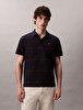 Erkek Cross Grain Stripe Polo T-shirt