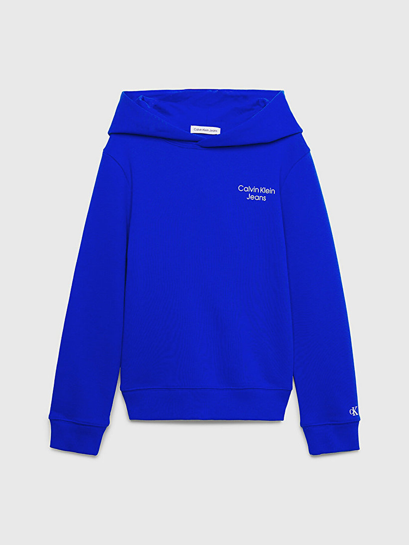 Erkek Çocuk Ckj Stack Logo Hoodie Sweatshirt Mavi IB0IB01293C6X | Calvin  Klein