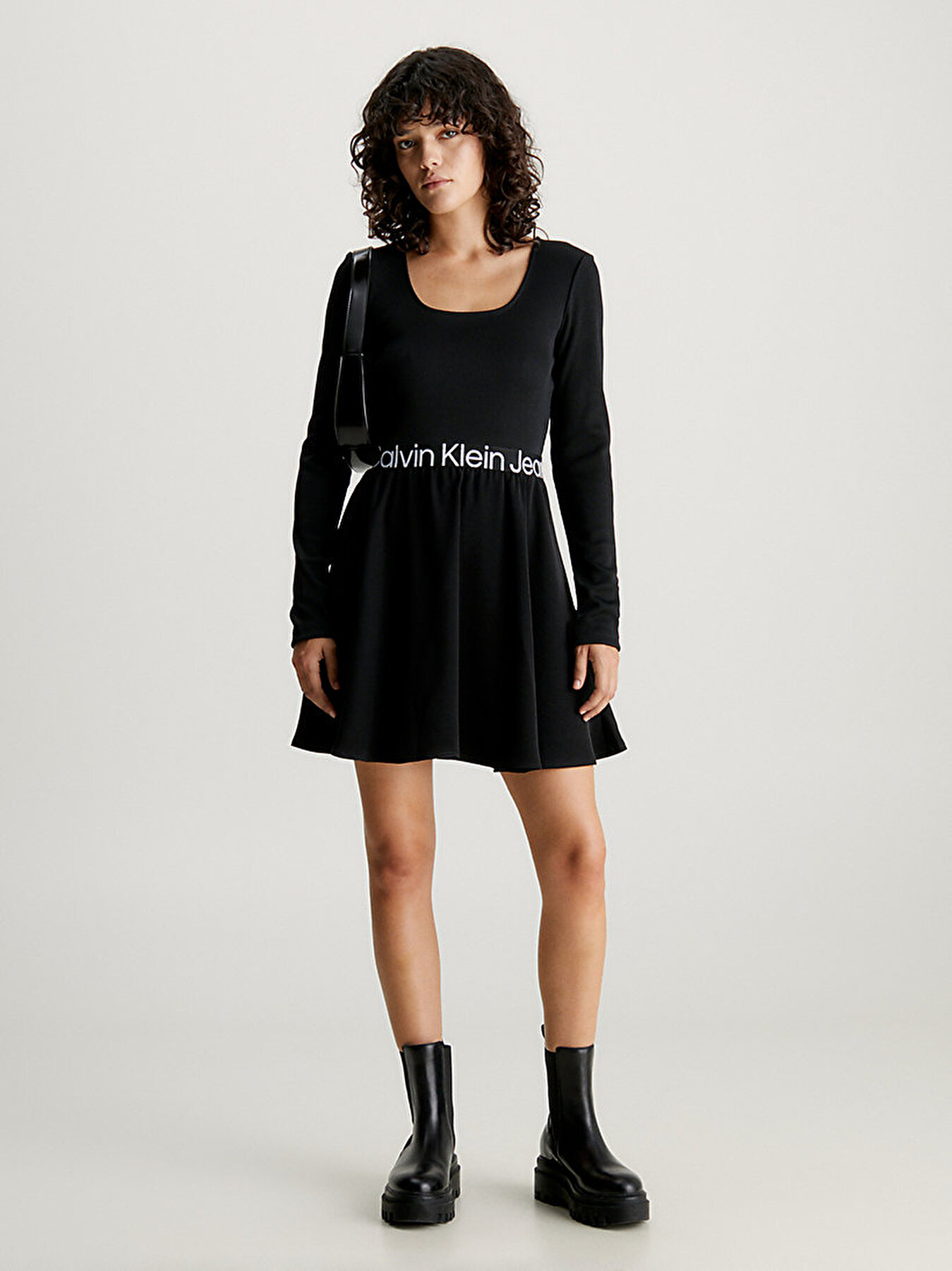 Kadın Logo Elastic Elbise Siyah J20J222523BEH | Calvin Klein