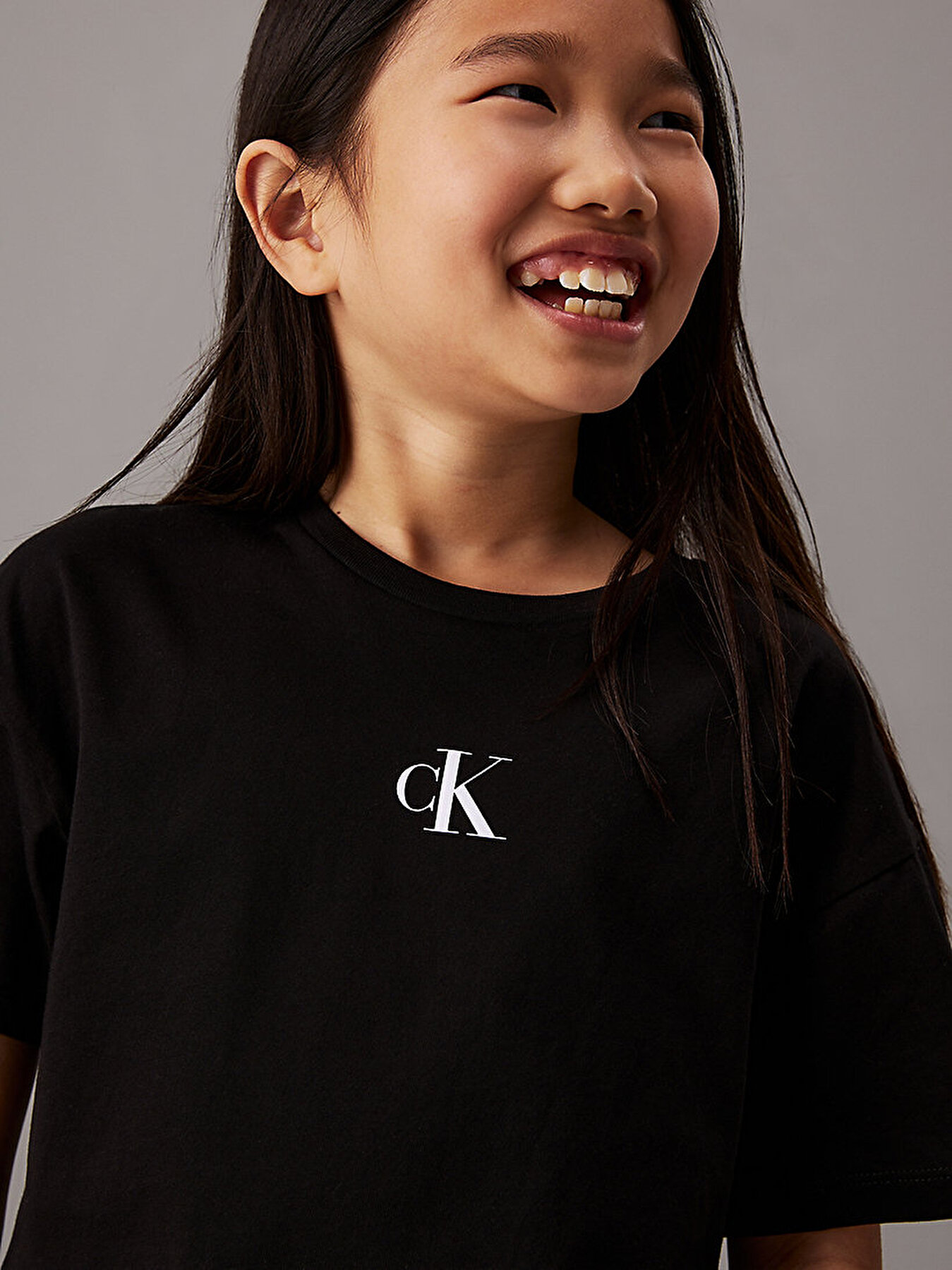 K z Cocuk Ck Logo Boxy T Shirt