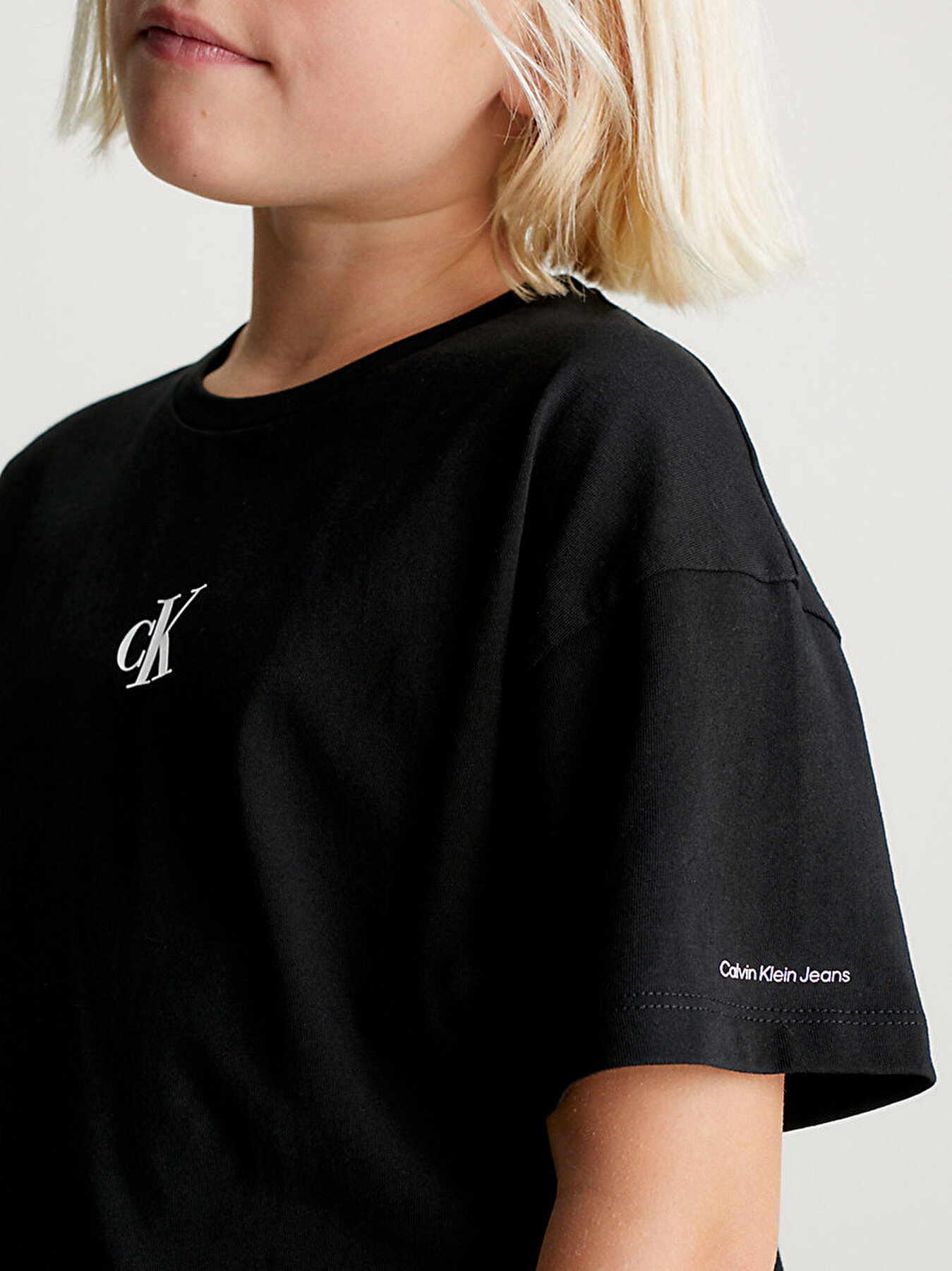 K z Cocuk Ck Logo Boxy T Shirt