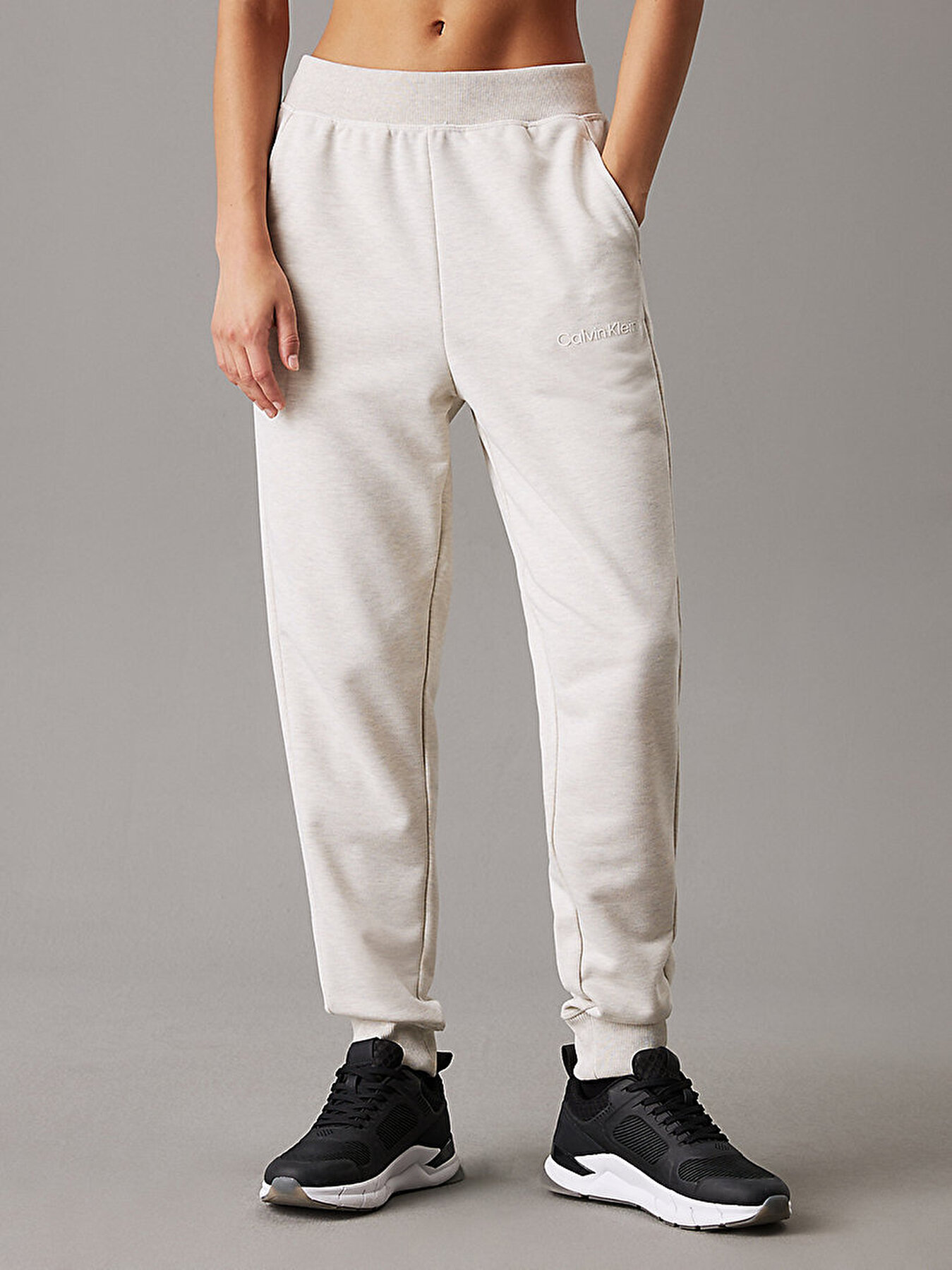 Kad n Jogger Pantolon Ekru 00GWS4P651HEZ Calvin Klein