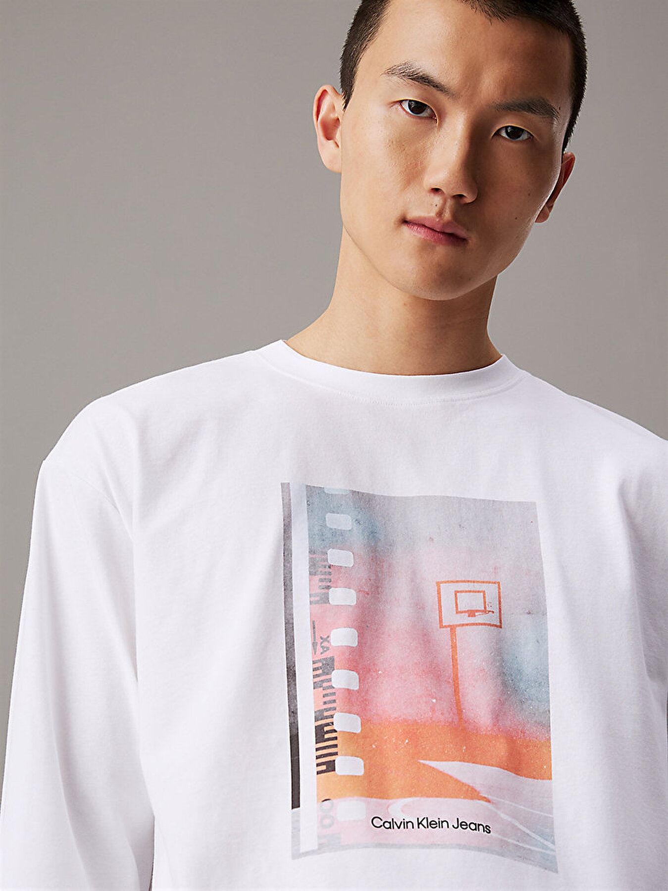 Erkek Basketball Hoop Graphic T Shirt