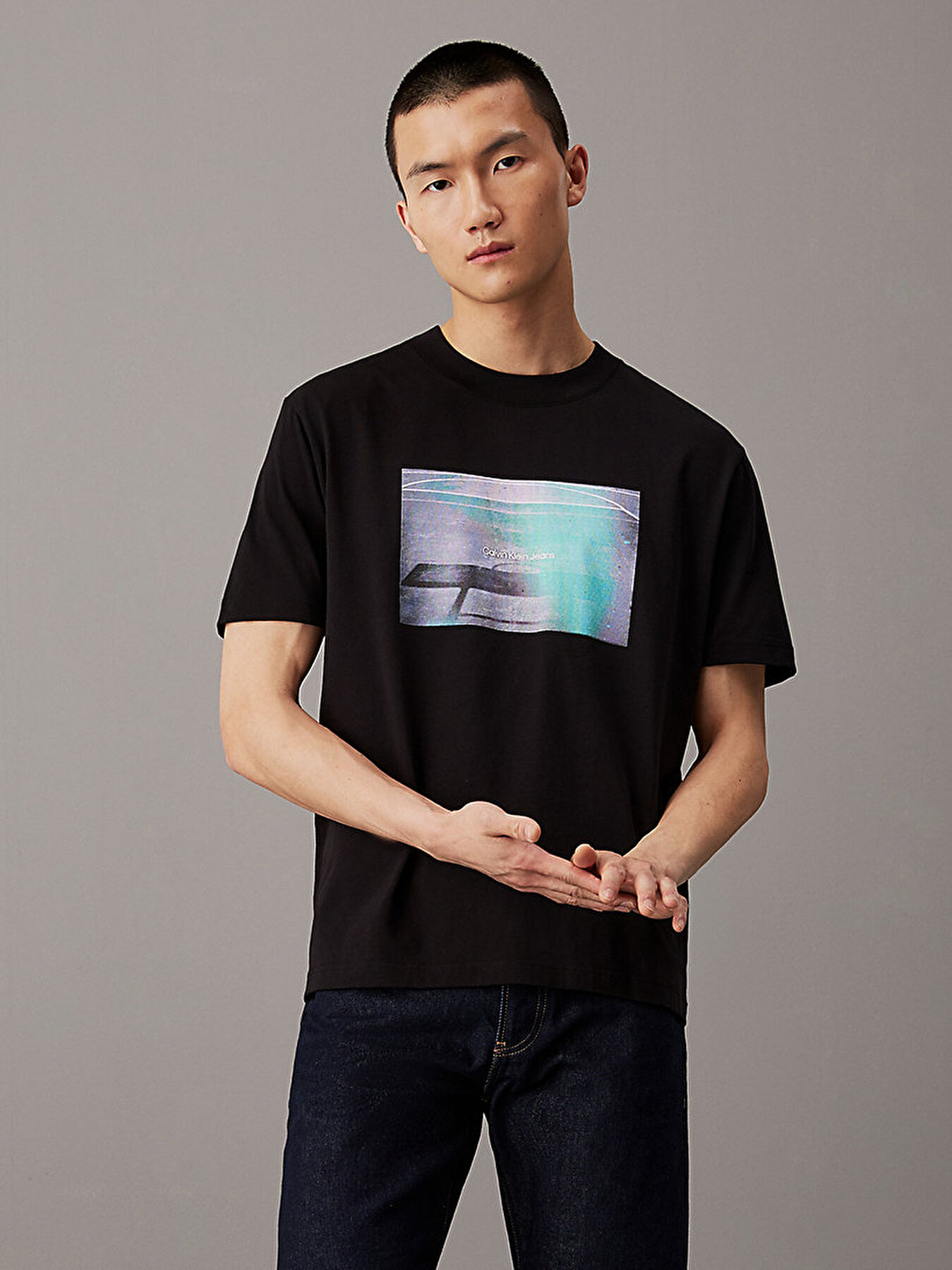 Erkek Basketball Court Graphic T Shirt
