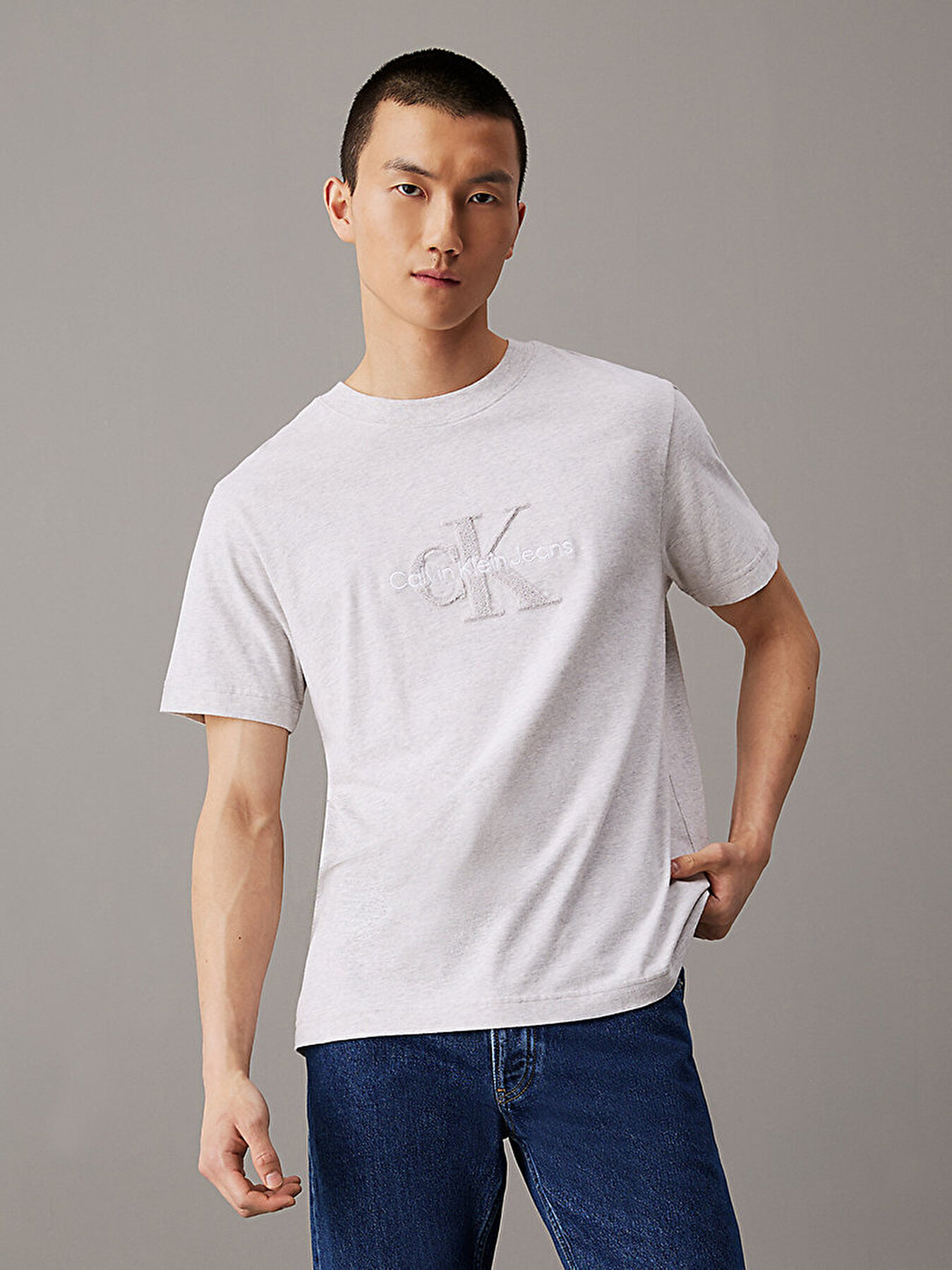 Erkek Chenille Monologo T Shirt