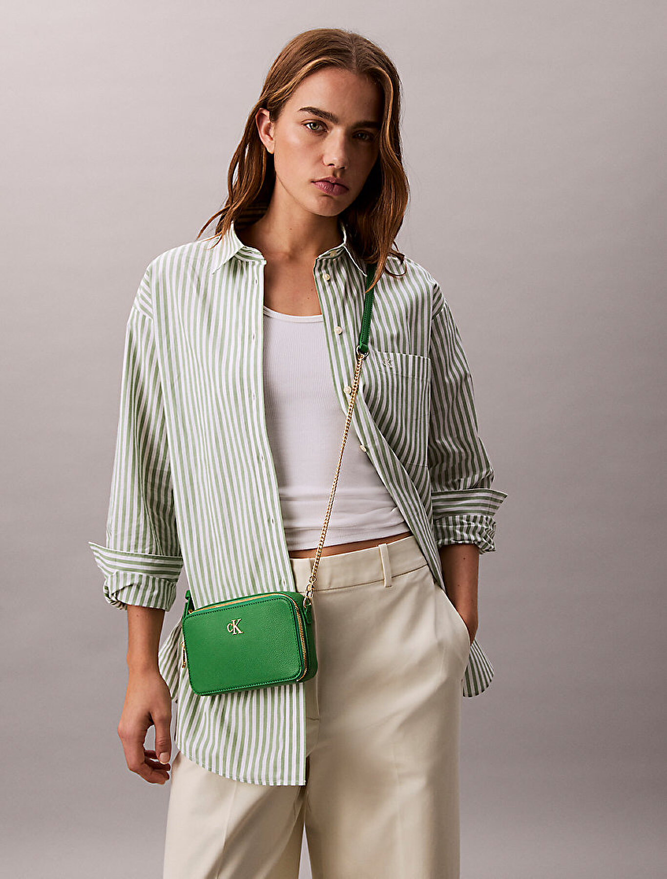 Kadın Minimal Mono Camera Çanta Yeşil LV04K1086G0K6 | Calvin Klein