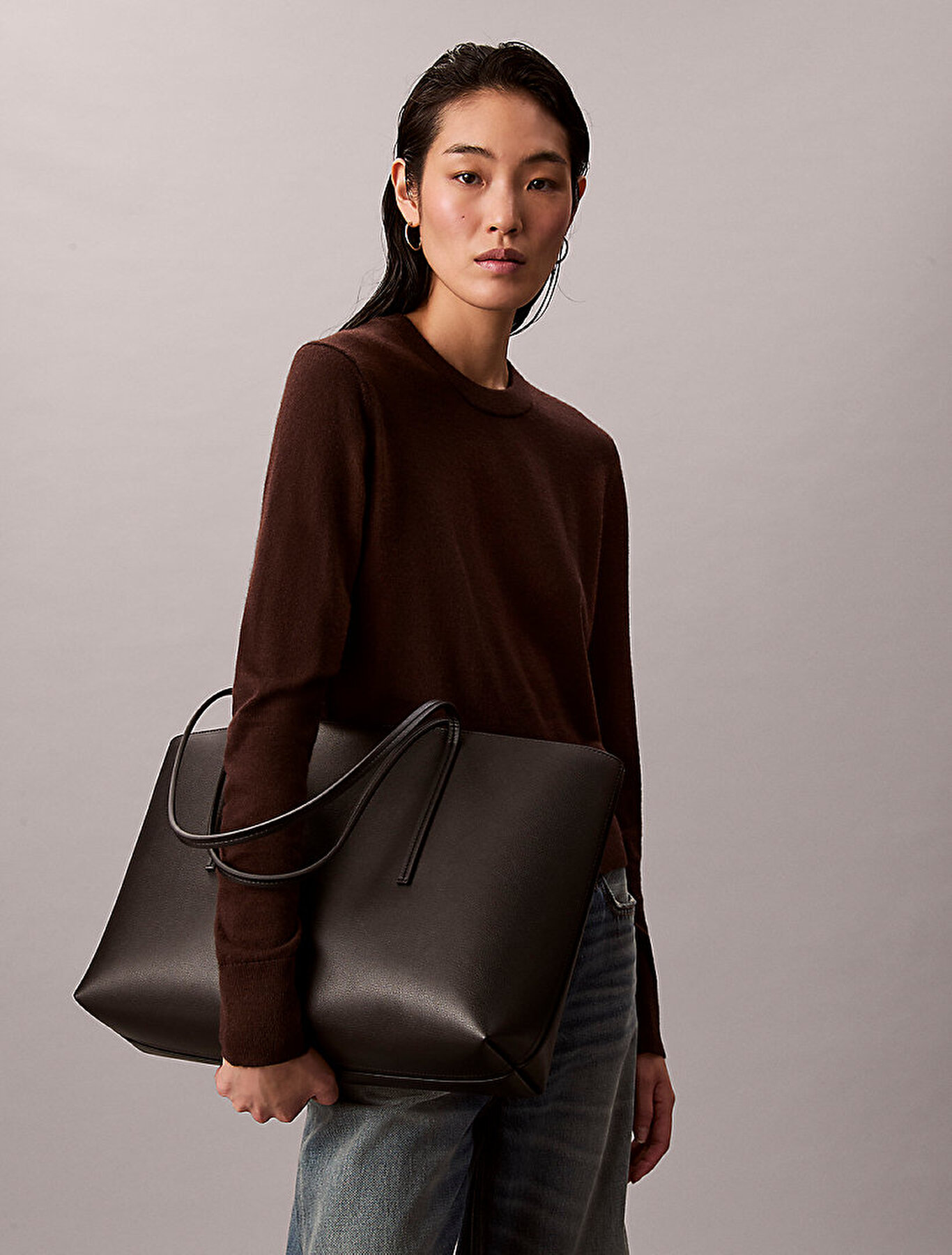 Kadın Foil Logo Tote Çanta Siyah LV04F3274G332 | Calvin Klein