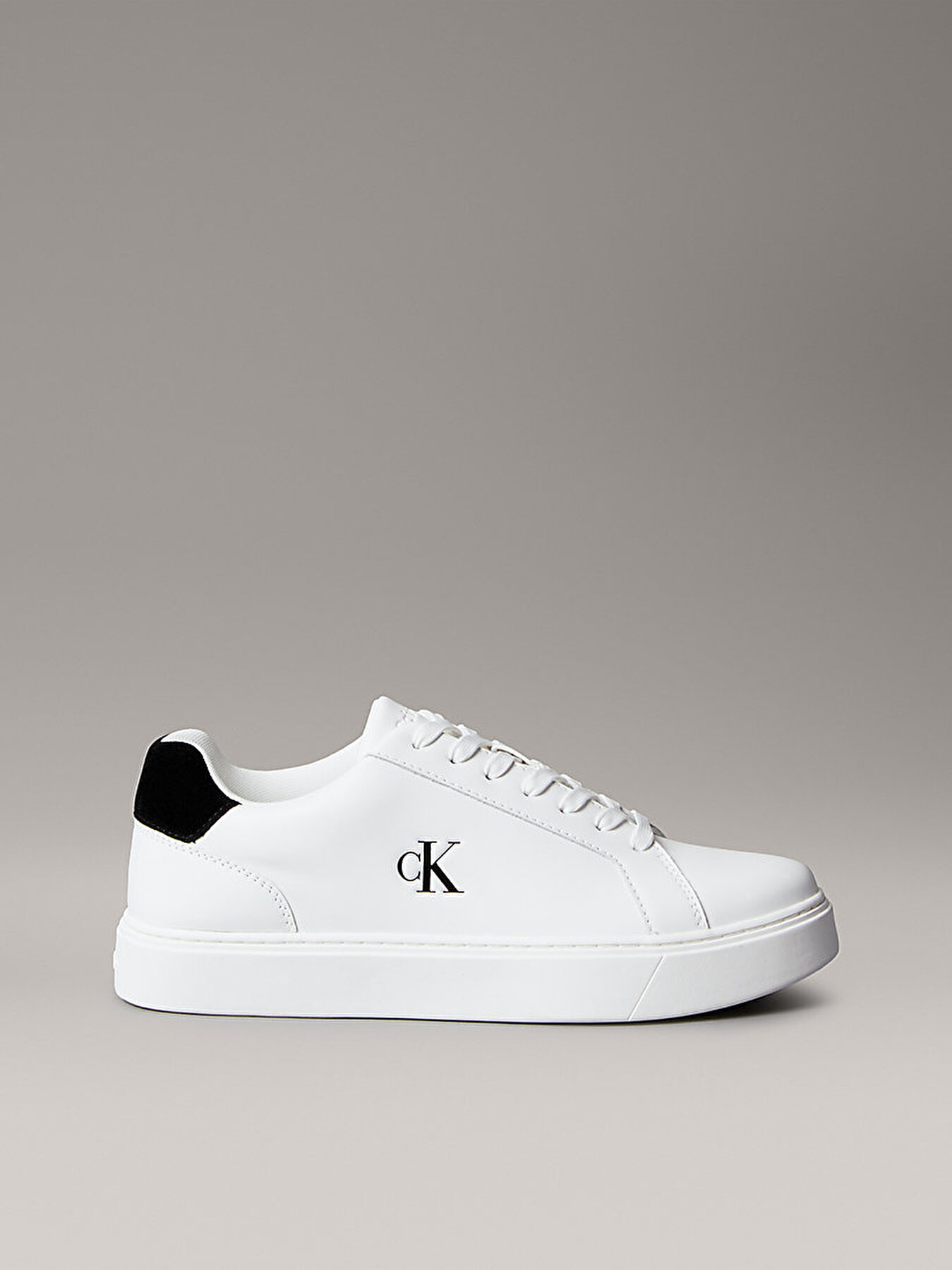 Erkek Classic Cupsole Lace Sneaker Beyaz YM0YM0143501W | Calvin Klein