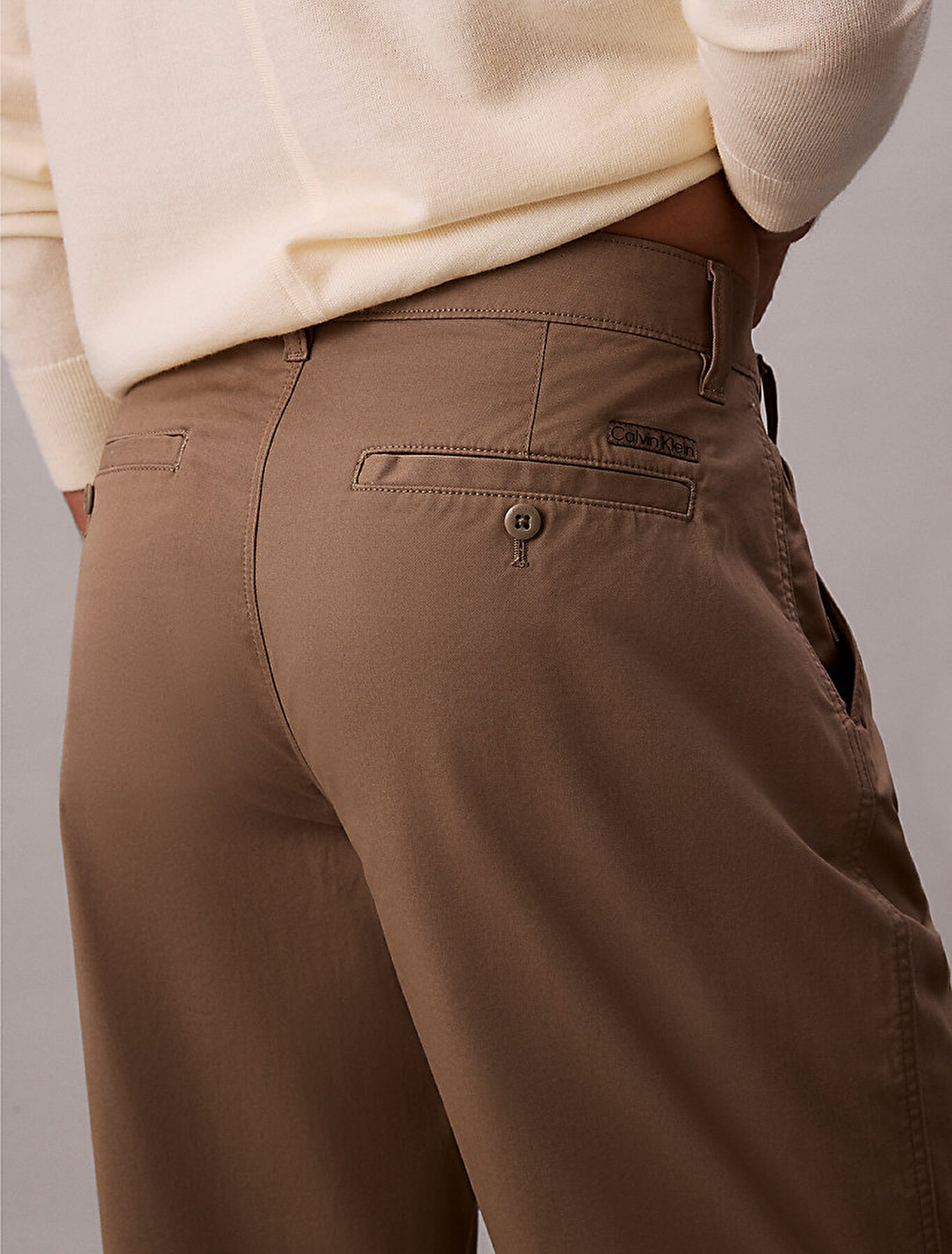 Erkek 90s StraightTwill Pantolon Kahverengi LV04RB602GGPF | Calvin