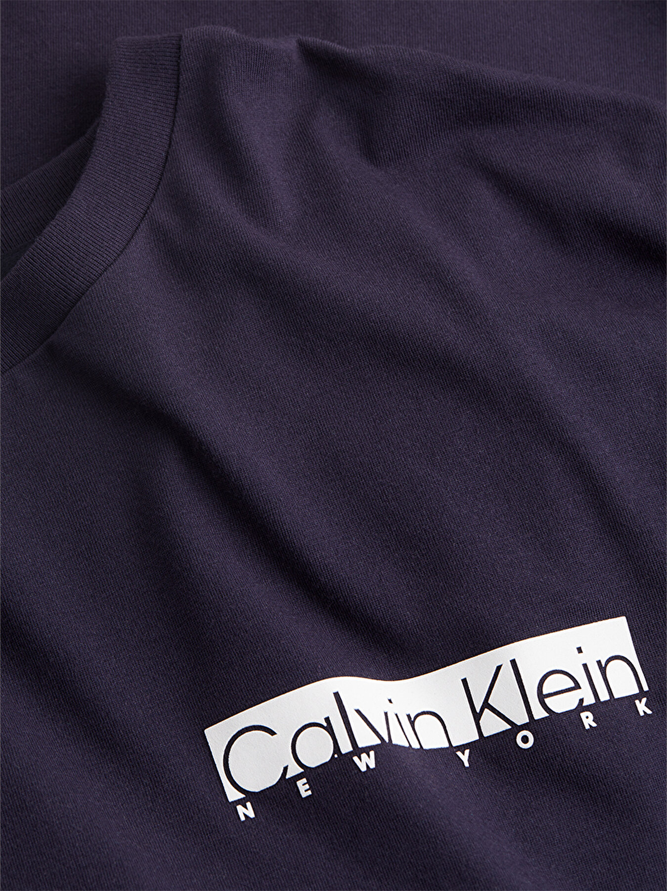 Ny Chest Box Logo 半袖Tシャツ Erkek Ny Chest Box Logo T-shirt Lacivert K10K113800CHW