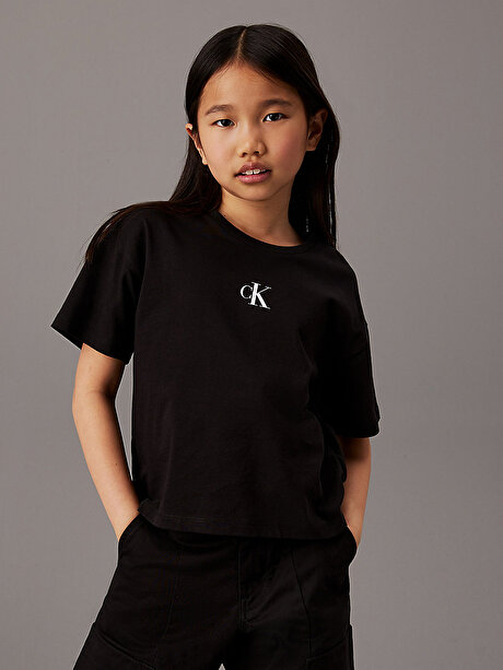 Kız Çocuk Ck Logo Boxy T-Shirt