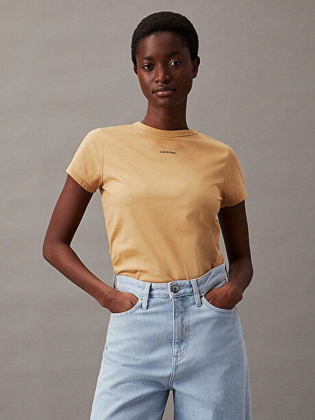 Kadın Nano Logo Slim T-Shirt