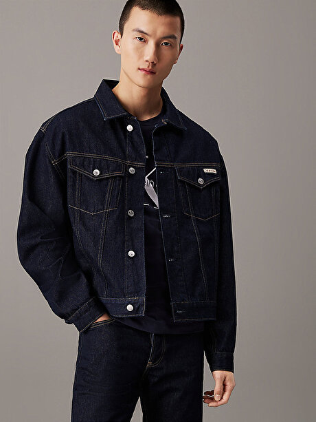 Erkek Relaxed Denim Ceket