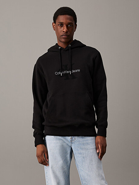 Erkek Chenille Monologo Hoodie