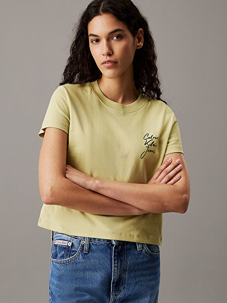 Kadın Script Institutional T-shirt