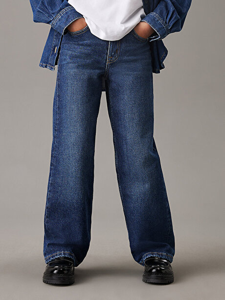 Kız Çocuk Wide Leg Jean Pantolon