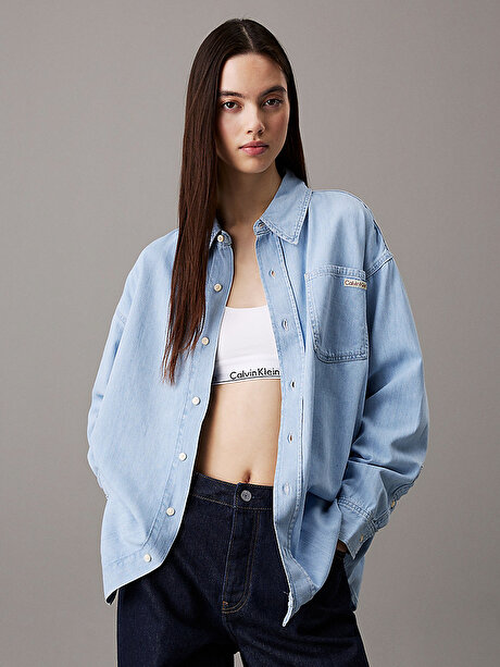 Kadın Oversize LS Denim Gömlek