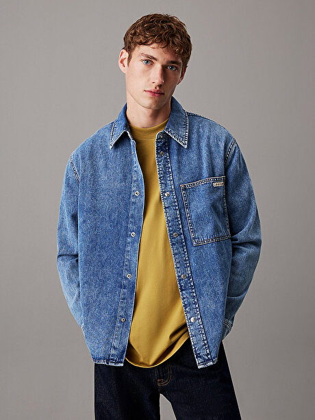 Erkek Oversize LS Denim Gömlek