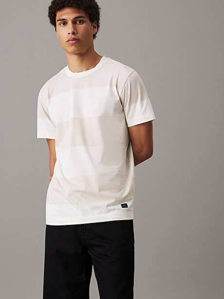 Erkek Woven Label Regular T-shirt