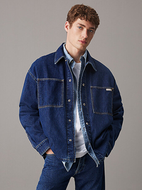 Erkek Relaxed Denim Ceket