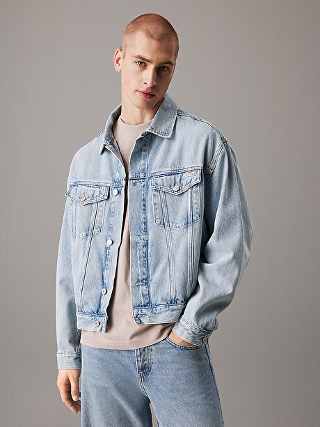 Erkek Relaxed Denim Ceket