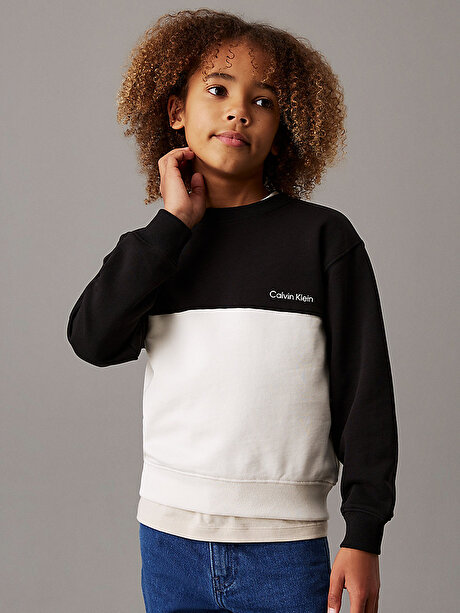 Erkek Çocuk Color Block Terry Sweatshirt