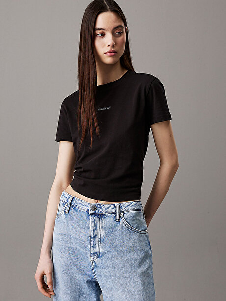 Kadın Placed Institutional T-shirt