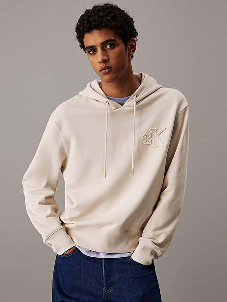 Erkek CK Applique Hoodie