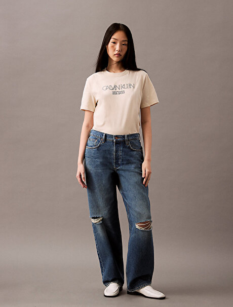 Kadın 90s Loose Vintage Jean Pantolon