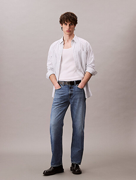 Erkek 90s Straight Jean Pantolon