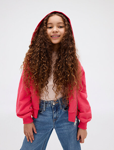 Kız Çocuk Terry Zip Up Hoodie