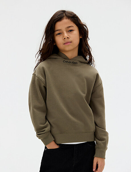 Erkek Çocuk Neck Embro Logo Sweatshirt
