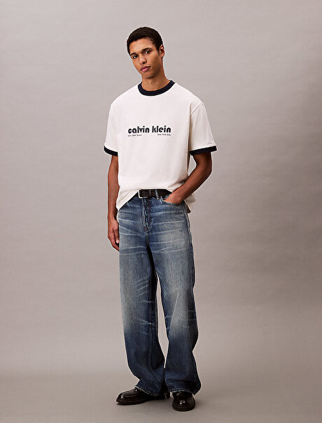 Erkek Retro Logo Ringer T-shirt