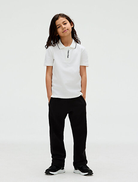 Erkek Çocuk Embro CK Logo Pique Polo T-shirt