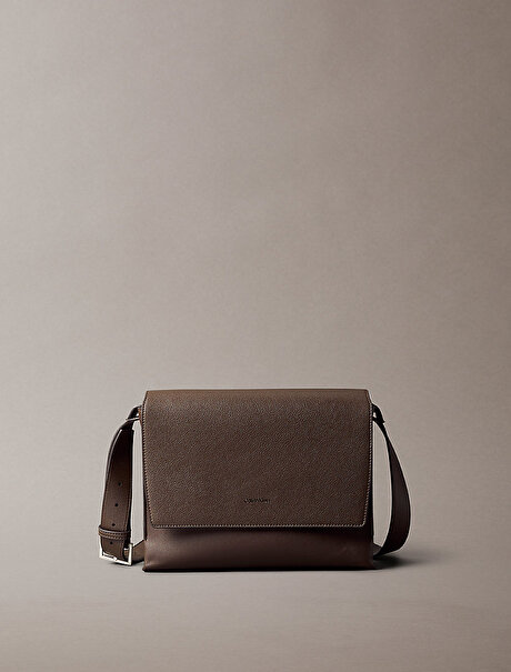 Erkek Micro Pebble Messenger Çapraz Çanta