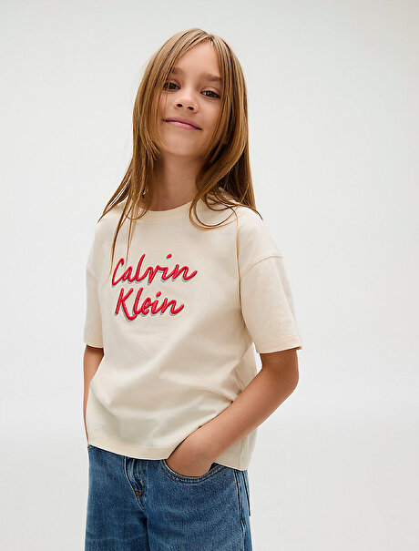 Kız Çocuk Boxy Metallic T-shirt