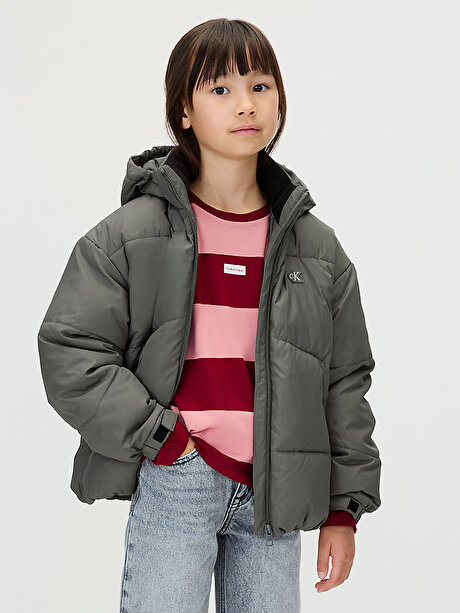 Kız Çocuk CK Short Puffer Mont