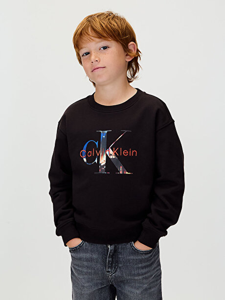 Erkek Çocuk Filled-in Photo Fleece Sweatshirt