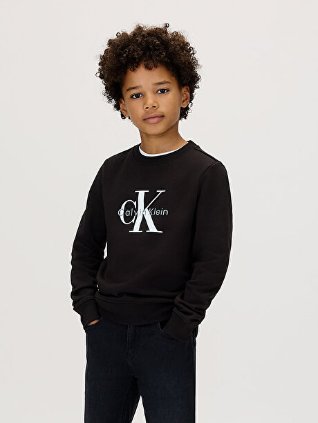 Çocuk Unisex CK Monogram Terry Sweatshirt