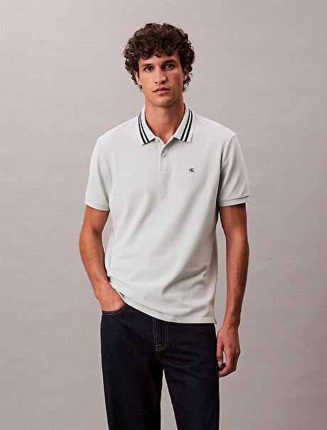 Erkek Monogram Pique Polo T-shirt