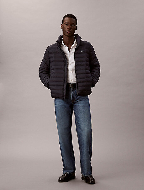Erkek Naylon Channel Puffer Mont