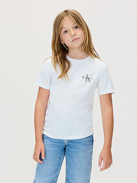 Çocuk Unisex Chest Monologo T-shirt