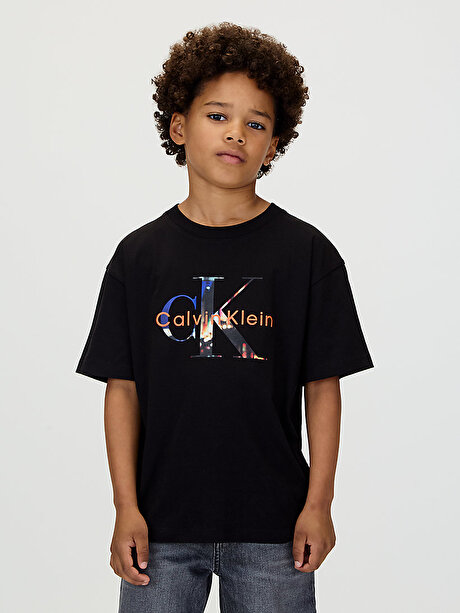 Erkek Çocuk Filled-in Photo Mono T-shirt