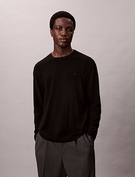 Erkek Merino Crew Kazak