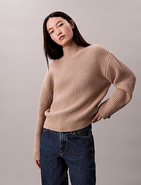Kadın Chunky Wool Blend Kazak