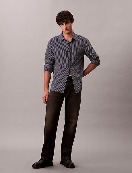 Erkek 90s Straight Espresso Jean Pantolon